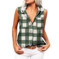 thumbnail image 2 of Wycnly Tank Top for Women Womens Workout Tops Button Down Loose Vest Shirts with Pocket Cute Geometric Print Sleeveless T-shirt Girls Sleeveless Shirt, 2 of 5