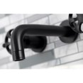 thumbnail image 4 of Kingston Brass KS8120RX Belknap Double-Handle 3-Hole Wall Mount Bathroom Faucet in Matte Black, 4 of 8