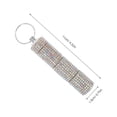thumbnail image 2 of OULII Stylish Rhinestone Silver Pill Holder Keychain with Three Compartments for Travel and, 2 of 8