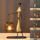 thumbnail image 5 of Candelabro de Hierro Nórdico con Escultura de Personaje Abstracto, Candelabro de Mesa, Lámpara de , No Contiene Velas, 5 of 5