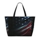 thumbnail image 2 of Disketp American Flag Waving Print Bolsa de Playa de Gran Capacidad, Bolso Impermeable y a Prueba de Arena para Mujer, Ideal para Playa, Piscina y Natación, 2 of 7