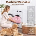 thumbnail image 5 of Sasttie Small Dog Bed, Soft Rose Velvet Washable Crate Pad for Small and Medium Dogs, Non-Slip Bottom, Suitable Kennel Cage and Cat Bed Mat, 23 x 18 in, Pink, 5 of 7