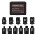 thumbnail image 1 of Mayouko 11PCS 3/8" Drive SAE Pipe Plug Socket Set, Tapered Male Square Drive, Chamfered Female Square Drive, CR-MO, 1 of 7