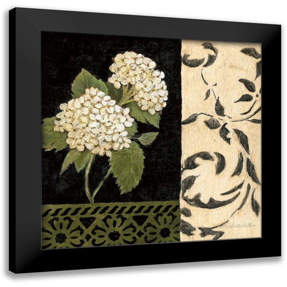 Olson, Charlene 12x12 Black Modern Framed Museum Art Print Titled - Negro y Blanco Simplicidad II