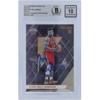 Zion Williamson New Orleans Pelicans Autographed 2019-20 Panini Chronicles Recon Bronze Variation #292 Beckett Fanatics Witnessed Authenticated 10 Rookie Card - Fanatics Authentic Certified