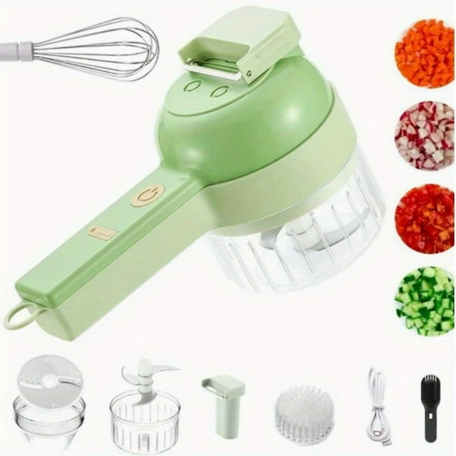 Dosaele 2025 New Rechargeable Food Processor/ Blender Easy to Clean Stainless Steel Blades Cordless Portable Meat Chopper and Vegetable Cutter 4-in-1 Multifunctional Electric Food Proce