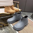 thumbnail image 5 of Mepaouo Women's Men's Rain Boots Waterproof Slip on Garden Shoes Rubber Work Ankle Booties(Grey,8.5), 5 of 9