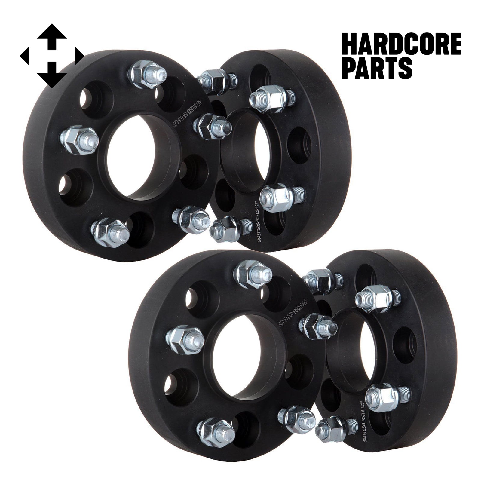 4 QTY Black Hub Centric Wheel Spacers Fits Infiniti G35, G37, Nissan