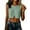Green, variant on Women's Linen Blend Sleeveless Round Neck Front Split Crop Tank Top,Green,Women's S-XXXL