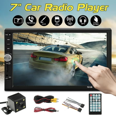 7'' HD TFT display screen 2 Din Stereo Car MP5 Player bluetooth Touchscreen Radio FM Aux With Backup Rear View