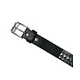 thumbnail image 2 of Vegan Triple S Studded Faux Leather Belt [Black and Silver], 2 of 3
