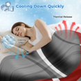 thumbnail image 3 of Grey Geometric Cooling Blanket,Lightweight Breathable Summer Throw Blanket with Double Sided Cold Effect,Modern Abstract Black White Red Striped Picnic Blankets Bed Sheet for Hot Sleepers 30"x40", 3 of 8