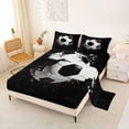 thumbnail image 2 of Erosebridal Soccer Sport Theme Bed Sheets,Football Print Kids King Sheets 4-Piece, 2 of 6