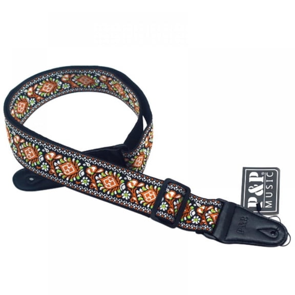 Guitar Strap Embroidered Vintage Woven For Bass, Electric & Acoustic Guitars Best Christmas Gift for Men & Women Guitarists