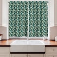 thumbnail image 2 of Ambesonne Exotic Kitchen Curtains, Aloha Palm Leaves Artwork, 55"x36", Hunter Green Champagne, 2 of 3