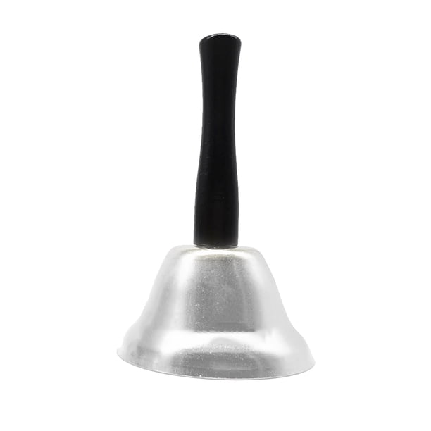 Inteprter Navidad mano campanas fiesta celebración Prop DIY manualidades fiesta Favor escuela mano-campana arte líneas servicio anillo para cocina hogar Cocina y Comedor Níquel Blanco/75mm Inteprter HA061041-02