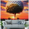 thumbnail image 4 of Orinice Sunset Tree Golf Tapestry Wall Hanging Unique Style Graphic Tapestries Home Wall Decor Art for Living Room Bedroom Apartment Farmhouse Dorm Wall Hanging Tapestry Home Decor 40x30inch, 4 of 6