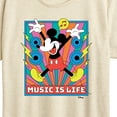 thumbnail image 3 of Disney - Mickey Music Is Life - Women's Short Sleeve Graphic T-Shirt, 3 of 5