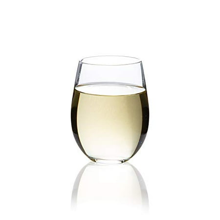 

Burns Glass Stemless Wine Glasses 18 oz Red or White Wine Beer glasses whiskey tumblers (Set of 4)