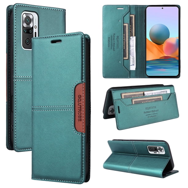 Funda Cartera GANGXUN para Xiaomi Redmi Note 10 Pro 4G– Ranuras para Tarjetas, Bloqueo RFID