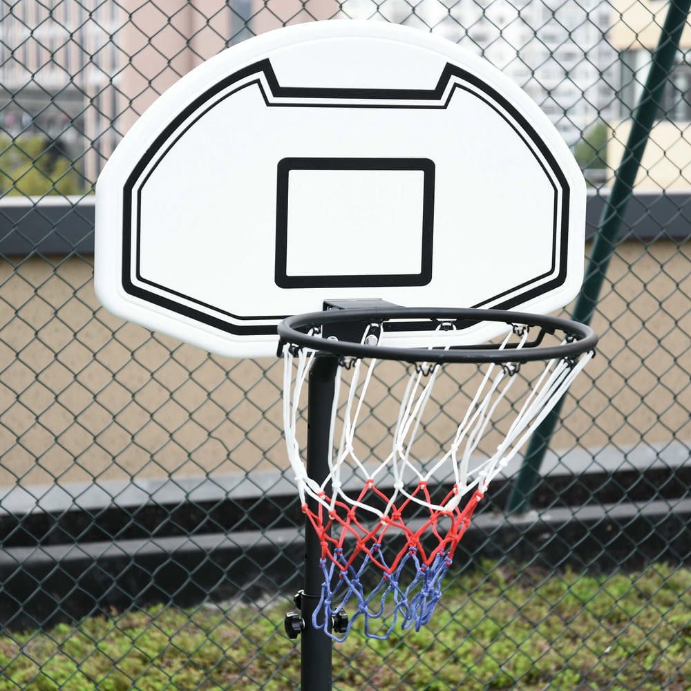 Resenkos Height-Adjustable Basketball Hoop - Portable Stand with 30" Backboard, Indoor/Outdoor Goals Set for Kids/Youth/Adults, Black​