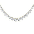 thumbnail image 3 of Lazio - 10 Carat Riviera 3 Prong Graduated Diamond Tennis Necklace, 3 of 7