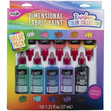 

Tulip Dimensional Fabric Paint 10/Pkg-Rainbow