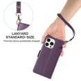 thumbnail image 2 of Feishell Wallet Case for iPhone 12 Pro / 12 6.1", Premium PU Leather Magnetic Closure Flip Kickstand Folio Case with RFID Blocking Credit Card Slots Shockproof Phone Cover with Wrist Strap,Darkpurple, 2 of 7