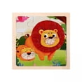 thumbnail image 1 of 2x Rompecabezas de Madera Aprendizaje Preescolar Animal de Dibujos Animados Rompecabezas Juguete para Niños Pequeños Edad 4+ Niños Y 2 piezas, 1 of 3