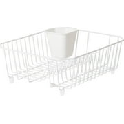 Rubbermaid, Dish Drainer, Small, 14.31 in L x 12.49 in W x 5.39 in H, Steel, White