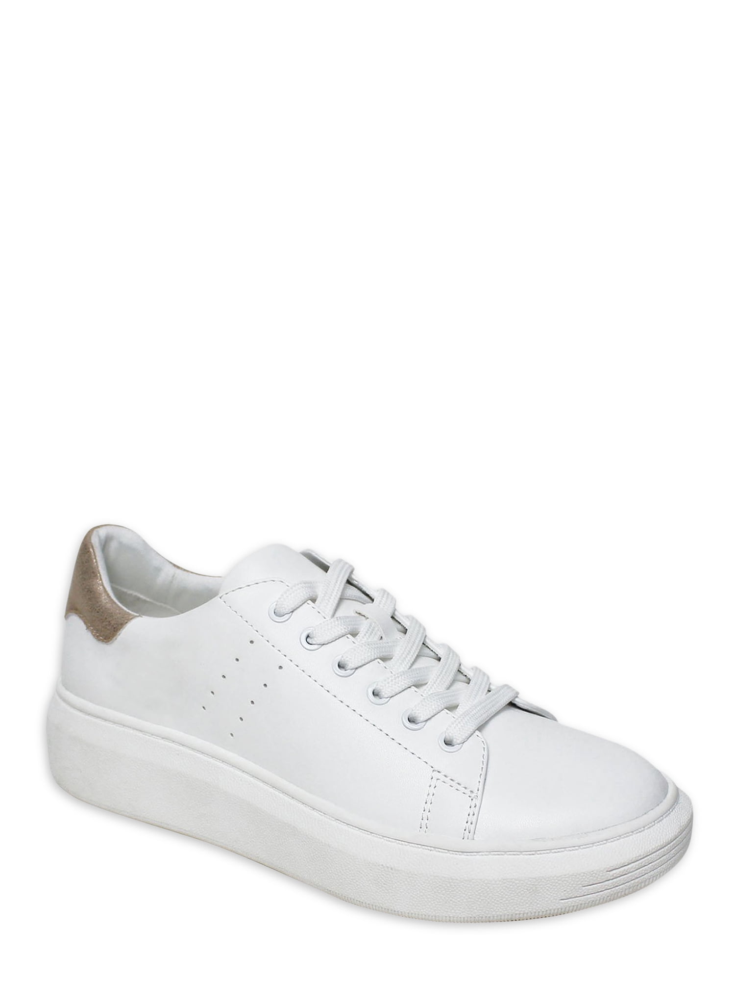 time and tru white slip on shoes