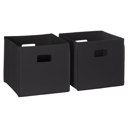 RiverRidge 2 Pc Folding Storage Bin - Black