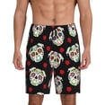 thumbnail image 1 of Balery PUG Pantalones cortos de pijama de punto de algodón para hombre con cinturilla y bolsillos-Medium, 1 of 6