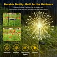 thumbnail image 6 of RICAN Solar Garden Lights Outdoor Decorative, 4 Pack Firework Garden Stake Lights Solar Powered, DIY Bendable Copper Wire Waterproof for Garden, Yard, Patio, Flower Bed, Chiristmas Decor, 6 of 9