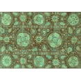 thumbnail image 1 of Ahgly Company Indoor Rectangle Abstract Turquoise Blue Modern Area Rugs, 5' x 7', 1 of 4