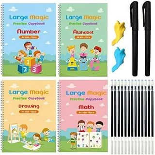 WEHUIFA Magic Pens & Refills for Reusable Grooved Magic  Practice Copybook - Ideal for Kids' Early Learning, Durable, Easy-Fit :  Office Products