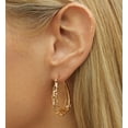 thumbnail image 4 of top-keivon 18K Gold Plated Filigree Hoop Earrings, 4 of 6