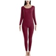 thumbnail image 2 of Viadha Women's Winter Thermal Underwear Woolen Thermal Suit Clothes Trousers Long Sleeved Round Neck Shirt/Shirt Suit, 2 of 4