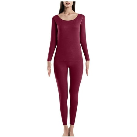 

Edvintorg Pajamas Women s Long Sleeve Sleepwear Soft Long Sleeve Clearance Winter Thermal Underwear Woolen Thermal Suit Clothes Trousers Long Sleeve Nightwear Loungewear Pjs Set
