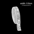 thumbnail image 1 of YUANOU Self Adhesive Crystal Rhinestone Diamond Ribbon DIY Decoration Sticker Rhinestones for Arts Crafts, DIY Event Car Phone Decoration(A)0.8cm, 1 of 7