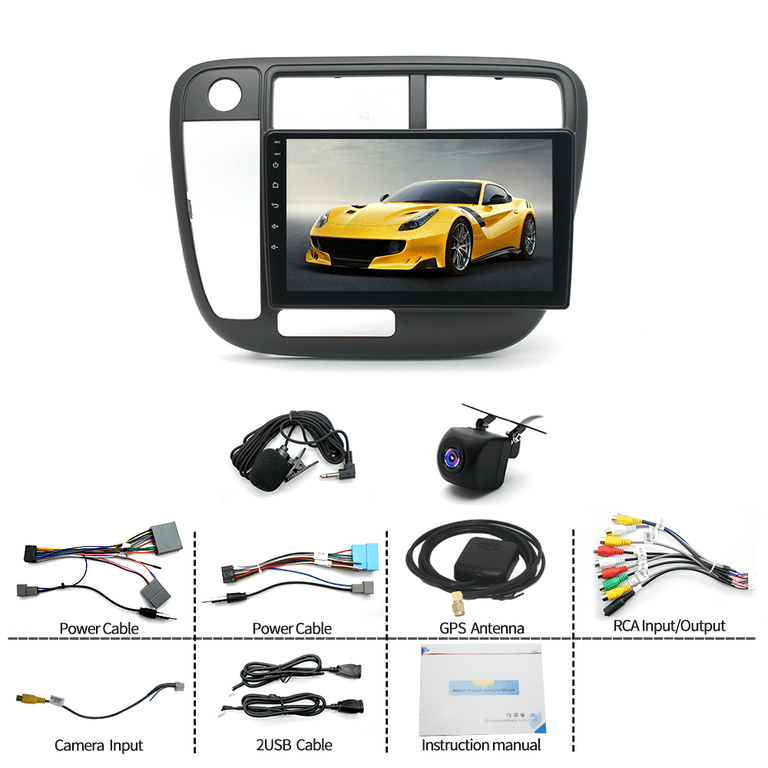 2 Din Car Stereo for Honda Civic 1996-2001 with Wireless Carplay