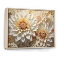thumbnail image 2 of Designart "Minimalist White Dahlia" Dahlia Floater Framed Wall Art Living Room, 2 of 5