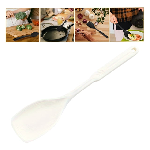 Large Silicone Cooking Spoon Set with Deep Bowl and Measurement Marks for Versatile Kitchen Tasks