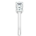 thumbnail image 3 of Pompeii 5Ct Asscher Cut Moissanite Five Stone Wedding Ring Anniversary Band White Gold (,), 3 of 4