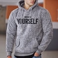 thumbnail image 3 of comerut Hoodie Letters Embroidery Warm Pullover Men Long Sleeve Pockets Hooded Sweatshirt for Spring/Autumn, 3 of 8