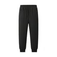 thumbnail image 2 of Afuyipoi Men's Winter Thermal Fleece Pants Knee Protection, Sherpa Lined Sweatpants Warm Running Jogger Pants Black 4XL, 2 of 10