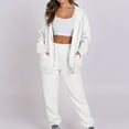 thumbnail image 4 of cocolona 2 Piece Sets for Women Zip Up Hoodies and Sweatpant Sweatsuits Fall Winter Two Piece Outfits Lounge Sets Tracksuits, 4 of 7