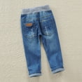 thumbnail image 4 of Karoyedx Boys Jeans Toddler Boy Jeans Stretch Fit Elastic Waist Pull On Relaxed Boys Pant Active Athletic Youth Outdoor Soft Teenage Streetwear Dark Blue Size,11-12 Years, 4 of 9