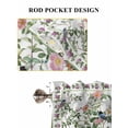 thumbnail image 6 of Pink Spring Floral Bathroom Window Curtain, Elegant Pastoral Flowers Birds Watercolor Light Filtering Coffee Kitchen Curtains, Bedroom Living Room Curtains 2 Panel 84"x63", 6 of 6