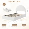 thumbnail image 2 of Twin/Full/ Queen Size Bed Frame with Storage Drawers, Upholstered Boucle Platform Bed with Round Headboard, Heavy Duty & Noise Free, No Box Spring Needed, 2 of 8